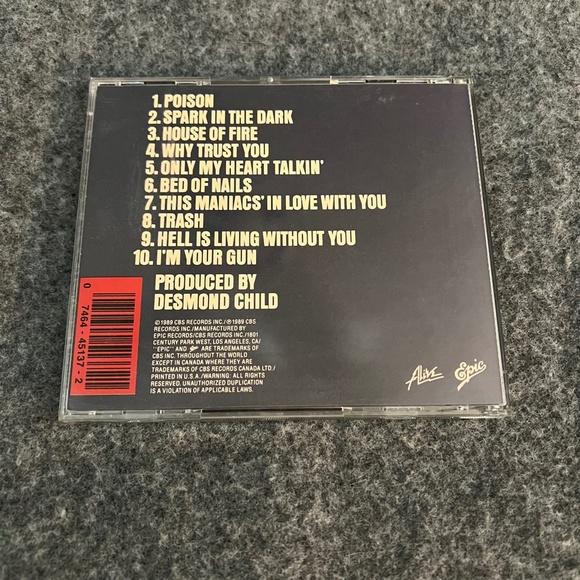 ALICE COOPER 1989 Trash CD CBS Records - Picture 6 of 7